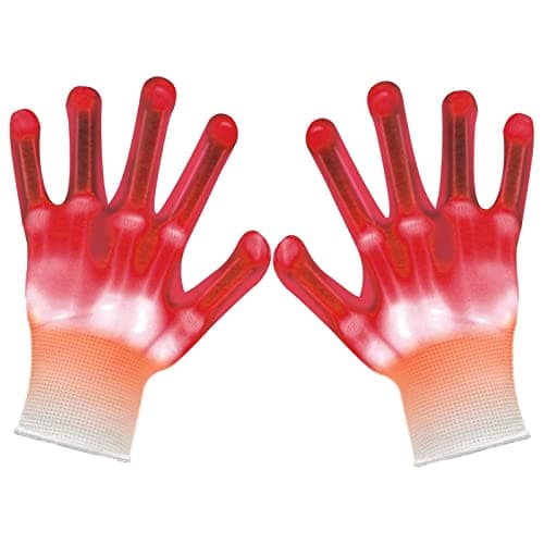 Weichuangxin Light-Up Skeleton Hand Gloves LED Modes Fun Christmas Birthday Gift
