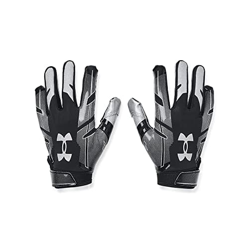Under Armour Boys' F8 Football Gloves - Performance FIT — Black (001)/Metallic Silver