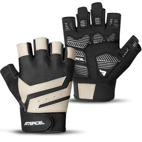 ATERCEL Gym Workout Gloves for Men and Women with Excellent Grip and Lightweight Design — White
