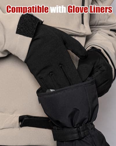 RIGWARL Waterproof Thermal Ski Mittens for Men & Women