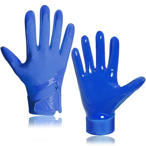 RIGWARL Breathable Lightweight Blue Football Gloves for Men