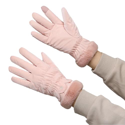 RIGWARL Anti-Slip Ski Gloves - Thermal, Waterproof Design — Pink