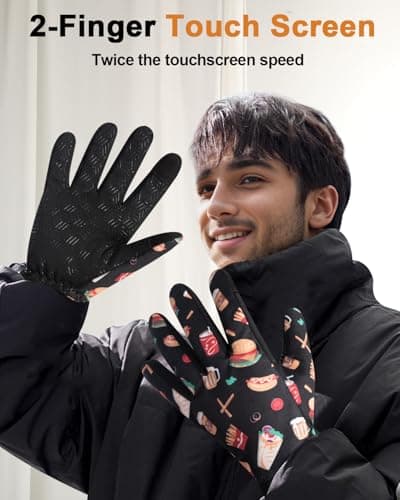 RIGWARL Upgraded Wool Winter Gloves, Touch Screen Compatible, Waterproof, Perfect for Men and Women in Cold Weather