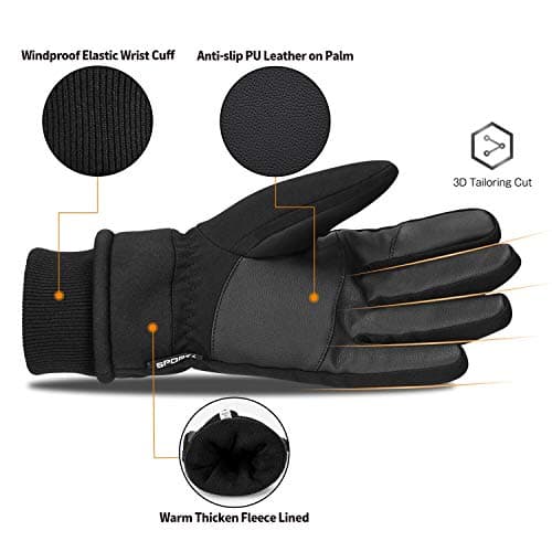 Cevapro Windproof Waterproof Winter Gloves -30°F, 3M Thinsulate Cold Weather Protection