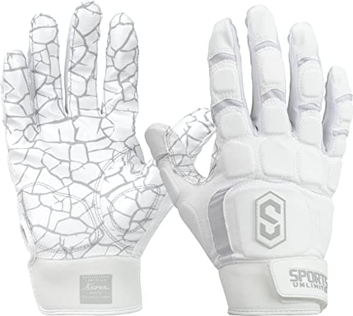 Sports Unlimited Max Clash Padded Lineman Gloves — White