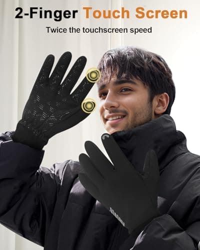 Extreme Cold Weather Waterproof Gloves for Men and Women with Touchscreen Fingers