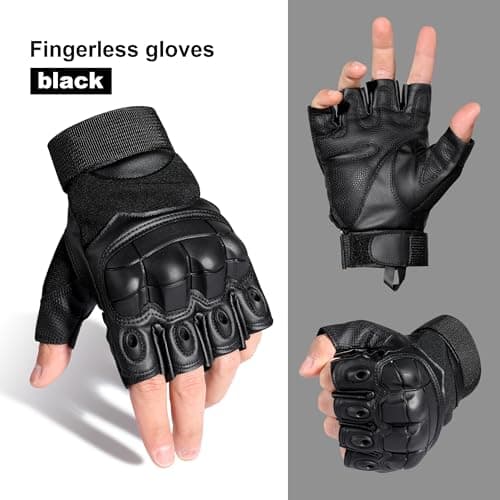 Tactical Fingerless Gloves for Motorbike & Motorcycle Riding