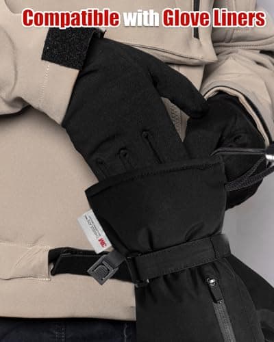 RIGWARL Men's & Women's Waterproof Touchscreen Ski Gloves with 3M Thinsulate Insulation