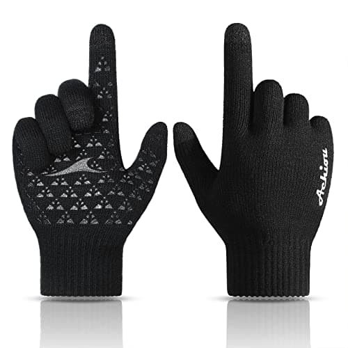 Achiou Winter Gloves for Men & Women - Touch Screen Compatible Warm Running Gloves