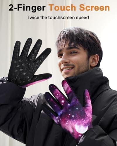 RIGWARL Upgraded Wool Winter Gloves, Touch Screen Compatible, Waterproof for Men and Women