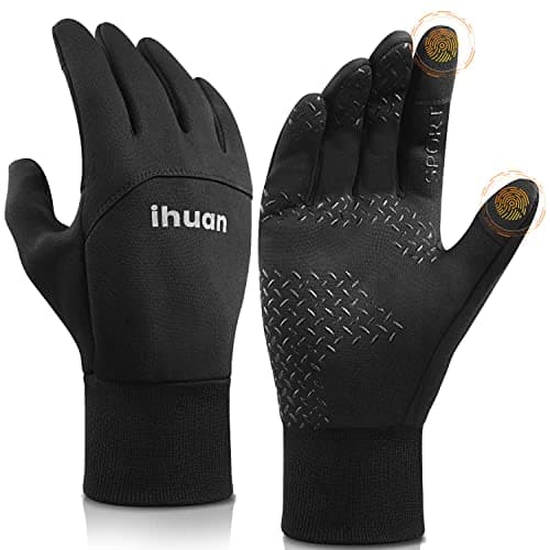 ihuan Winter Gloves for Men and Women, Waterproof and Windproof Touchscreen Finger Warm Thermal