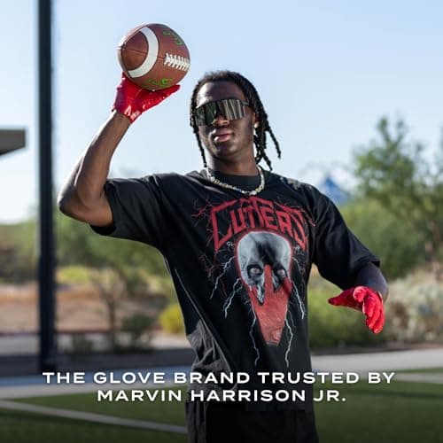 CUTTERS Game Day Football Receiver Gloves with Silicone Grip & Support