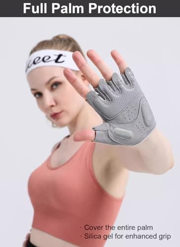 Anti-Slip Fingerless Workout Gloves for Men & Women, Great for Weightlifting