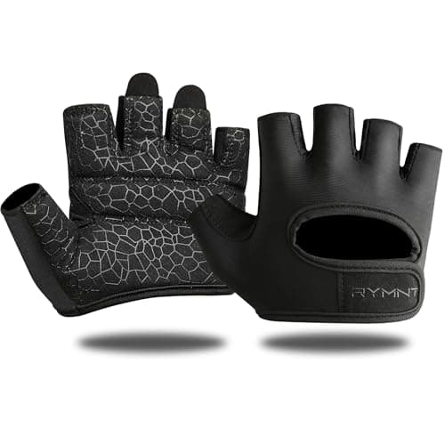 Minimal Weight Lifting Gloves - Full Palm Protection & Extra Grip for Men & Women — Black