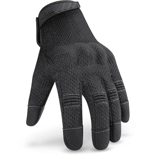NoCry Men's Water Resistant Tactical Shooting Gloves with Knuckle Guards and Non-Slip Palm — Heavy Duty Black Airsoft Gl — Lite