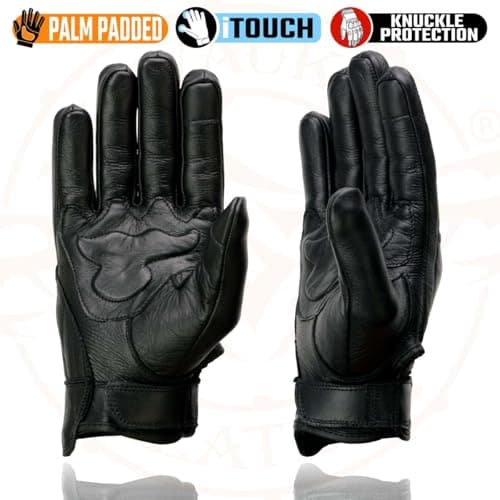 Milwaukee Men's Black i-Touch Gel Palm Motorcycle Gloves