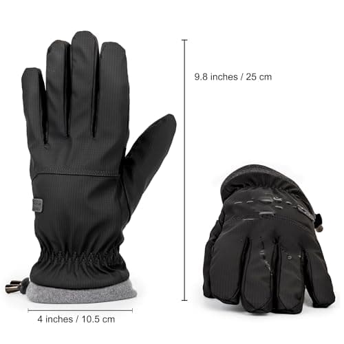 Warm Water-Repellent Winter Ski Gloves for Men & Women Anti-Slip Touchscreen Cold Weather Gloves