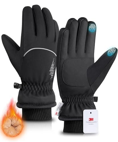 RivMount Winter Gloves - Thermal, Waterproof, Touchscreen for Men & Women — Peat Black