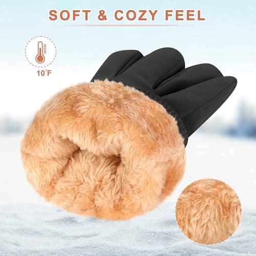 ihuanWinter Waterproof Gloves for Men & Women - Cold Weather Touchscreen Friendly Ski Running Cycling