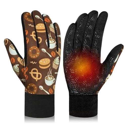 RIGWARL Upgraded Wool Winter Gloves, Waterproof & Touch Screen Compatible, Perfect Gifts for Men and Women — 112 Plus-(75% Warm&water-resistant)-afternoon Tea
