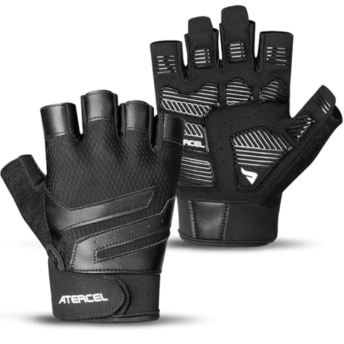 ATERCEL Gym Workout Gloves for Men and Women with Excellent Grip and Lightweight Design — Black