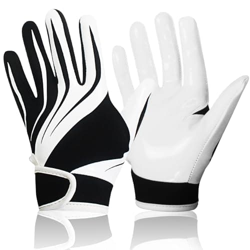Youth Football Silicone Grip Gloves for Kids: Enhance Ball Control — BZ-Black
