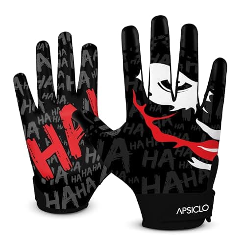 Sticky Silicone Grip Football Receiver Gloves - Youth & Adult
