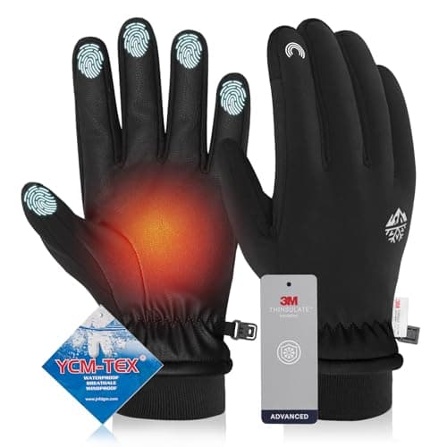 Winter Gloves for Men and Women; Touch Screen, Water-Resistant, and Windproof - Ideal for Outdoor Activities