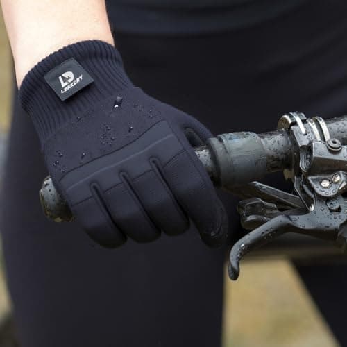 LEAKDRY Merino Wool Touchscreen Waterproof Cycling Gloves Winter Thermal Unisex