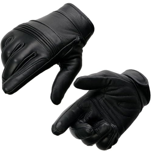 Milwaukee Leather MG7535 Men's Black Gel Palm Motorcycle Gloves