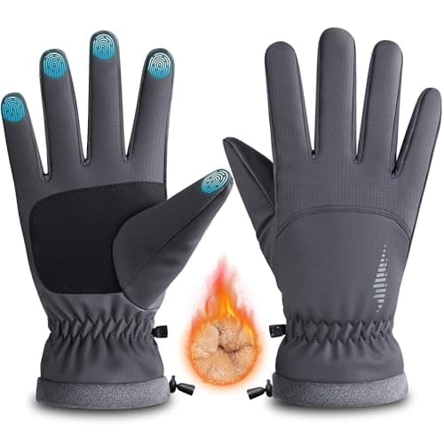 RivMount Winter Waterproof Ski Gloves Warm Touchscreen Compatible Men Women — Gray