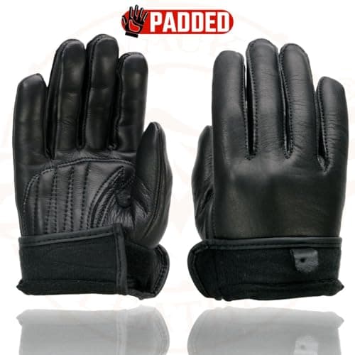 Milwaukee MG7760 Black Leather Gel Palm Women's Motorcycle Gloves