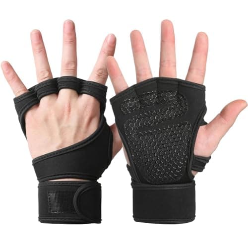 Supportive Breathable Gym Gloves for Men/Women, Wrist Support, Cross Training, Cycling, Rowing, Weight Lifting