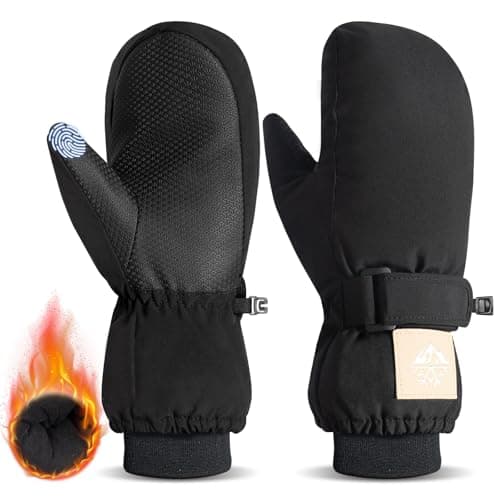 RIGWARL 10℉ Kids Ski Mittens Waterproof Anti-Slip Windproof