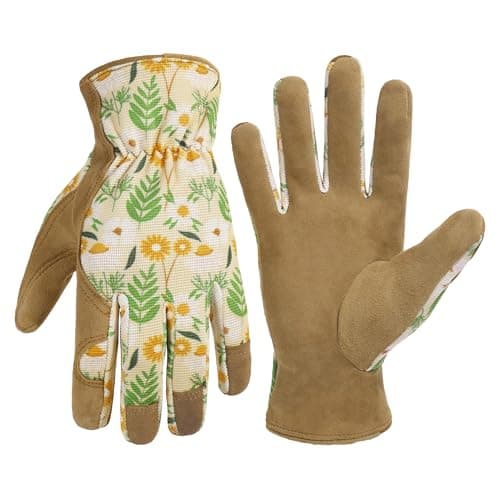AIGEVTURE Women's Breathable Touch Screen Gloves, Pink, Large — Khaki-gardening