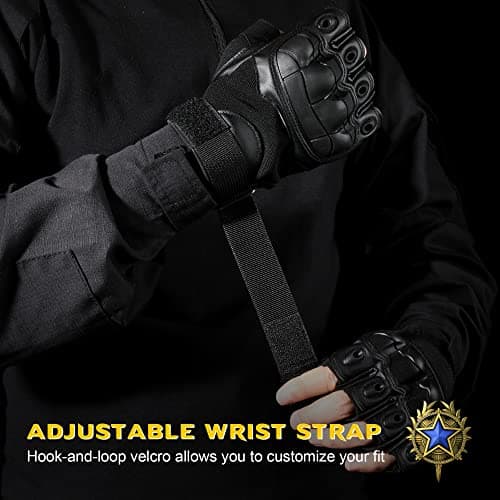 Tactical Fingerless Gloves for Motorbike & Motorcycle Riding