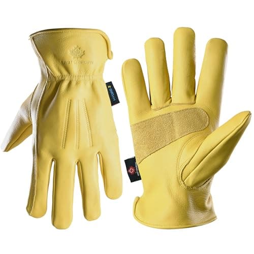 FCI Heavy Duty Cowhide Leather Safety Gloves | Waterproof (Unlined, Medium)