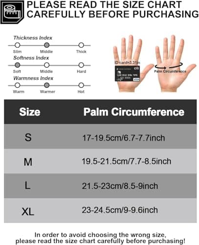 RIGWARL Winter Gloves 10F-50F Warm, Touch Screen, Waterproof Cycling Gloves for Men & Women
