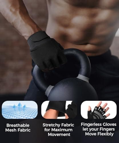 Lightweight Breathable Workout Gloves for Men and Women - Perfect for Weightlifting, Cycling, Climbing