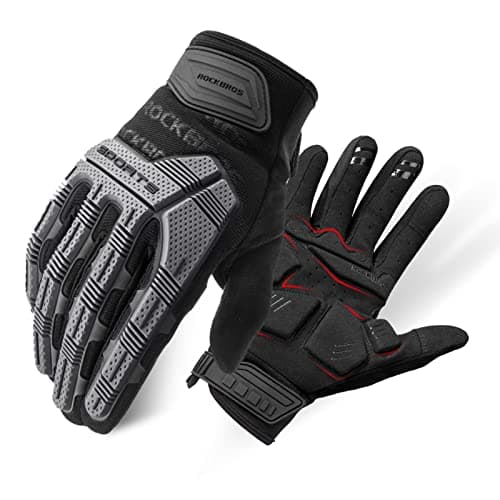 ROCKBROS Dirt Bike Gloves with Touch Screen Knuckle Protection Black