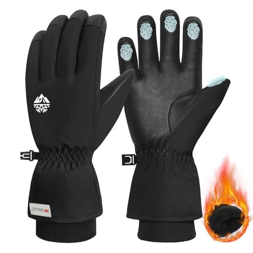 Winter Warm Waterproof Gloves Men Women — A123 Pro-(80% Warm&water-resistant)-black