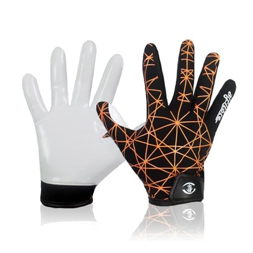 Youth Football Silicone Grip Gloves for Kids: Enhance Ball Control — XK-Orange