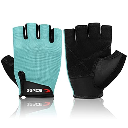 BEACE Anti-Slip Weight Lifting Gloves for Men & Women Fitness Training — Aqua Blue