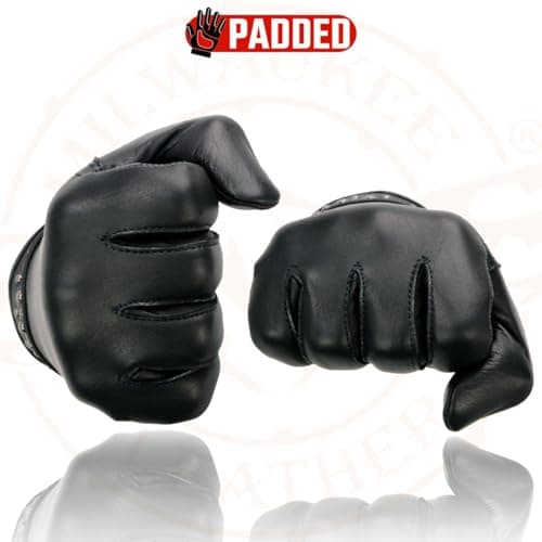 Milwaukee MG7760 Black Leather Gel Palm Women's Motorcycle Gloves