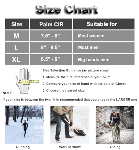 SUJAYU Touch Screen Winter Gloves for Men & Women - Running, Cycling, Driving, Waterproof