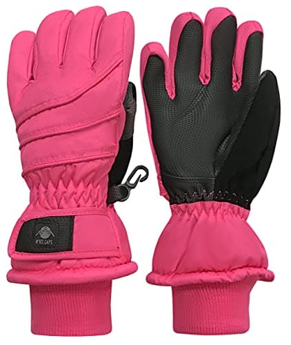 N'Ice Caps Kids' Waterproof Winter Warm Thinsulate Gloves — Neon Pink