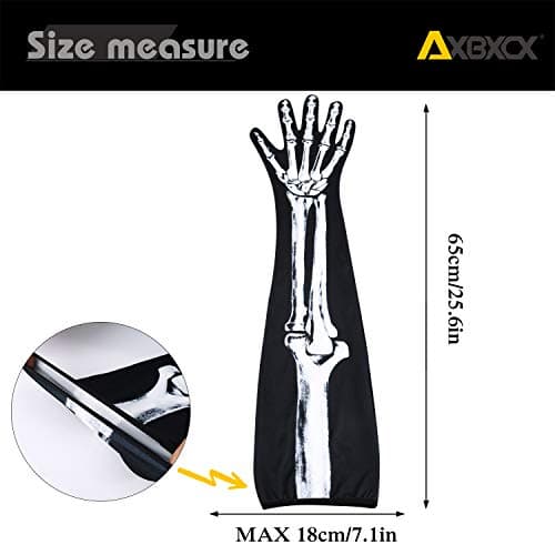 Halloween AXBXCX Skeleton Full Finger Dance Gloves
