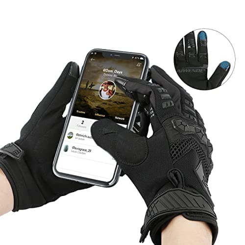 Men's Touch-Screen Dirt Bike Gloves - Black, Small, Motocross MTB Off-Road