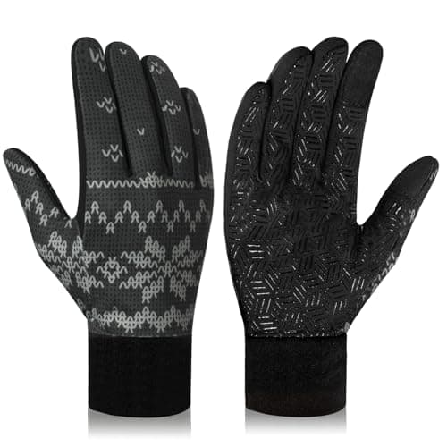 RIGWARL Upgraded Wool Winter Gloves, Waterproof & Touch Screen Compatible, Perfect Gifts for Men and Women — 112 Plus-(75% Warm&water-resistant)-Grey sweater