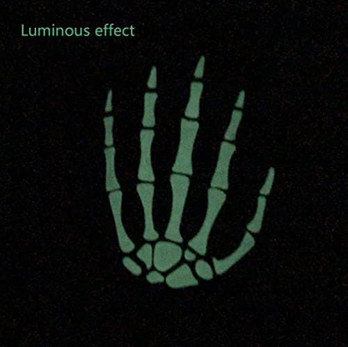 Jiuhong Halloween Luminous Skeleton Gloves for Men and Women